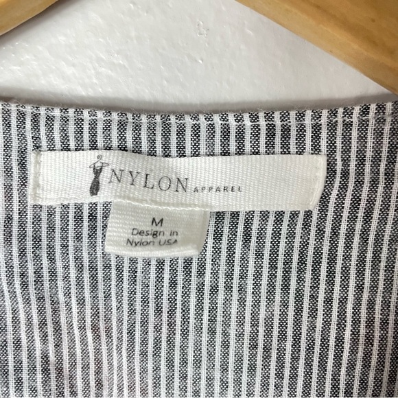 Nylon Apparel Embroidered Layover Layering Top Size M - Picture 8 of 9